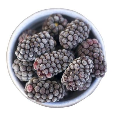 Produits biologiques IQF Fruits de mûrier surgelés Fruits de mûrier sucrés et framboises dans des emballages en vrac en carton à motif entier
