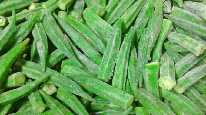 Fournitures chinoises de meilleure qualit&eacute; bon prix Iqf l&eacute;gumes surgel&eacute;s Okra Gumbo entier 1