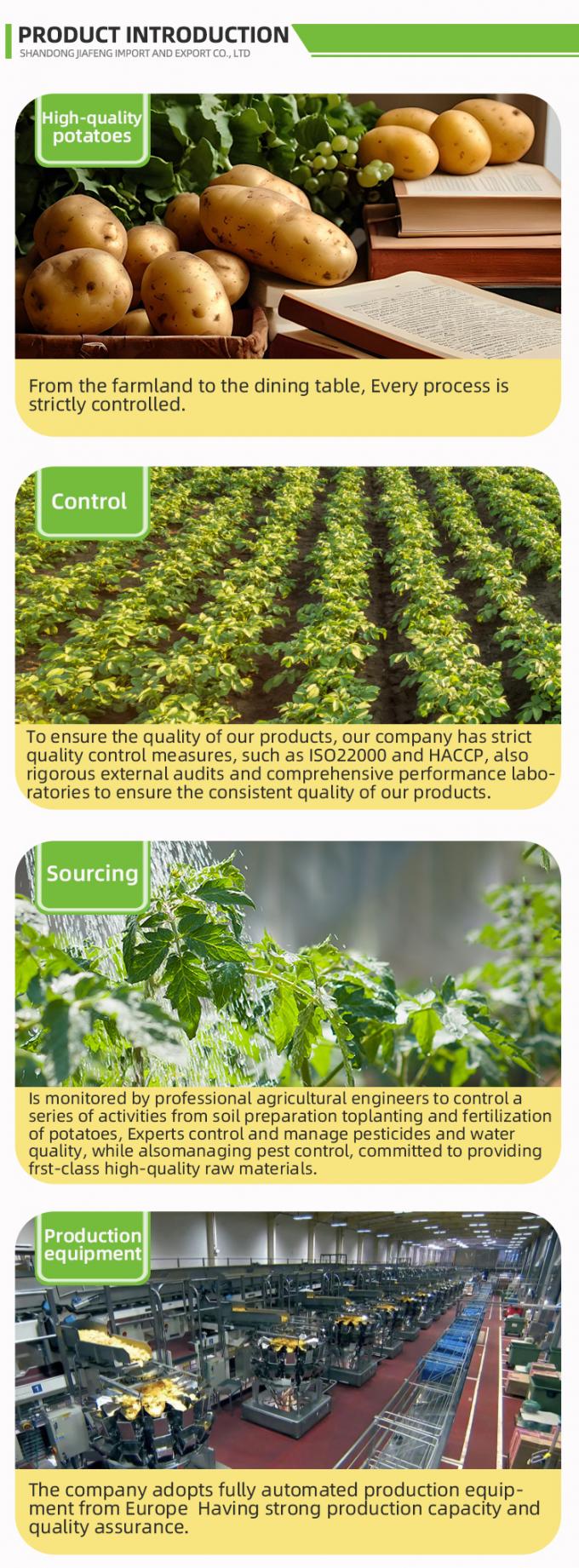 Frites congel&eacute;es automatiques Frites congel&eacute;es biologiques IQF Frites &agrave; la pomme de terre en vrac Emballage 10 kg Mat&eacute;riau frais 2