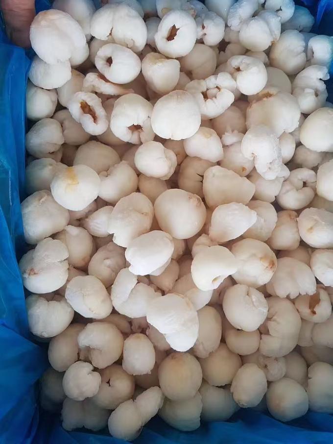 Litchis entiers pel&eacute;s surgel&eacute;s en vrac, emballage carton, IQF, fruits de litchi au go&ucirc;t sucr&eacute;, vari&eacute;t&eacute; mangue de fruits conserv&eacute;s 4